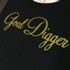 "GOAL DIGGER" Signature Series Racerback Tank (Black w/ Glitter Gold)