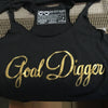 "GOAL DIGGER" Signature Series Racerback Tank (Black w/ Glitter Gold)