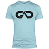 GO ALL DAY Infinity Logo Poly/Cotton Tee (Ice Blue)