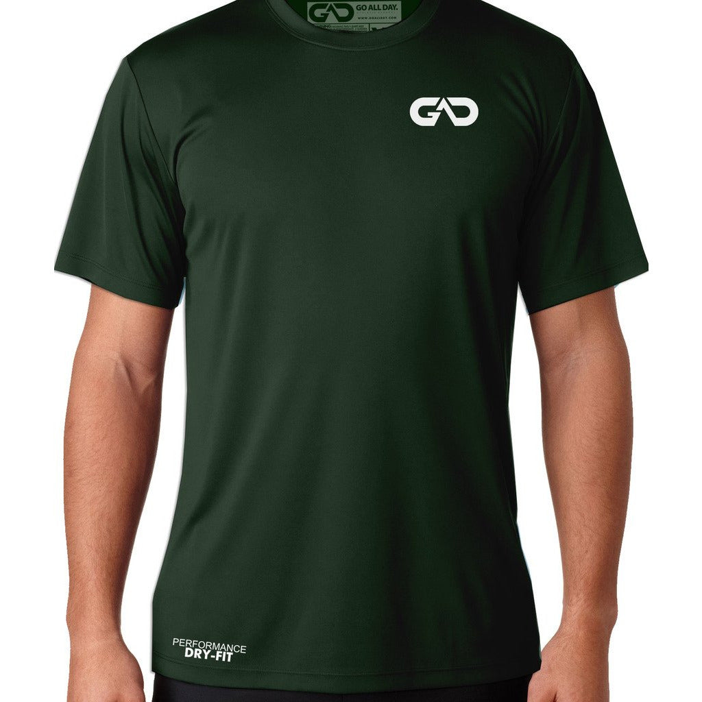 DRY-FIT Mens Tee (Forest Green) Performance - GO ALL DAY® Athletic