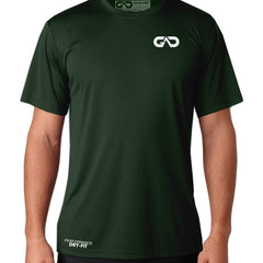 UltraClub Men's Moisture-Wicking Performance Tee – Military Green, 6X-Large, Athletic Fit, Tagless & Snag-Resistant - View #5