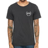 CREST Wide Neck TriBlend Tee (Dark Grey)