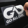 GO ALL DAY® Small Stickers / Decals (5.5"x3.5")