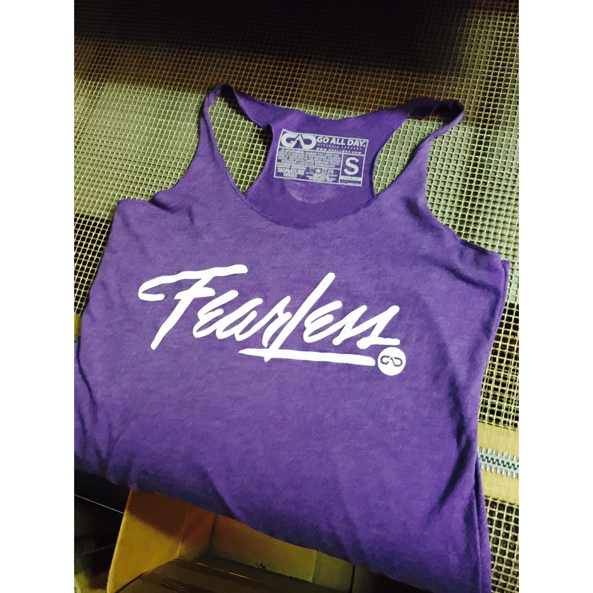 "FEAR LESS" Signature Series Racerback Tank (Purple)