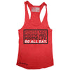 GO ALL DAY "POSITIVE LIFE" TriBlend Racerback Tank (Red)