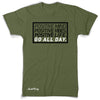 GO ALL DAY "POSITIVE LIFE" Poly/Cotton Tee (Camo Green)