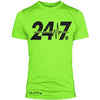 "24/7" Signature Series Poly/Cotton Tee (Neon Green)